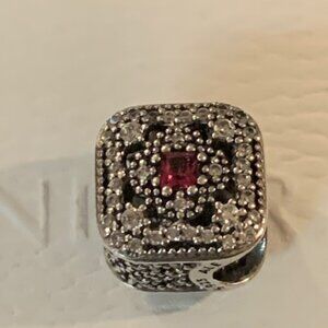 Authentic Pandora Fairytale Treasure Cerise Charm #792013NCC